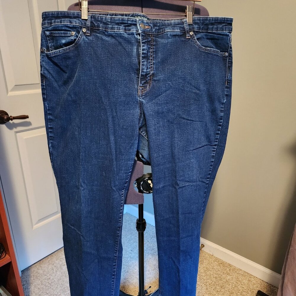Lauren Ralph Lauren Jean 22W medium indigo straight leg